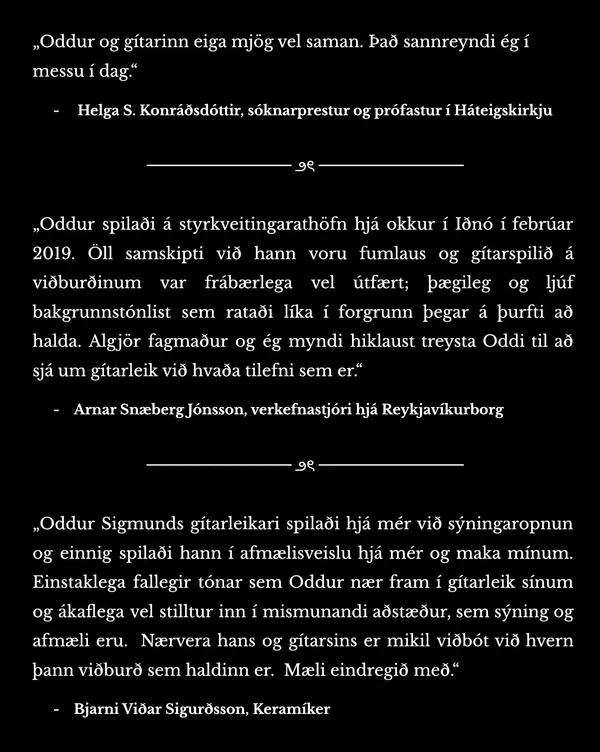 Oddur Sigmundsson - tónlistarþjónusta á höfuðborgarsvæðinu (2)