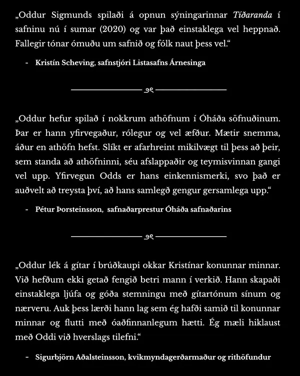 Oddur Sigmundsson - tónlistarþjónusta á höfuðborgarsvæðinu (3)